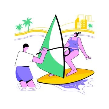 Practice with instructor isolated cartoon vector illustrations. Stock Illustration