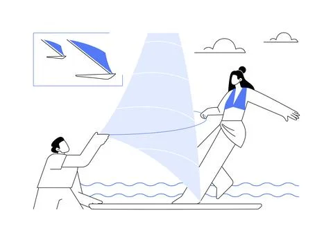 Practice with instructor isolated cartoon vector illustrations. Illustrazione stock