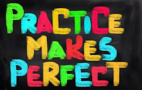 Practice Makes Perfect Concept Stock Illustration