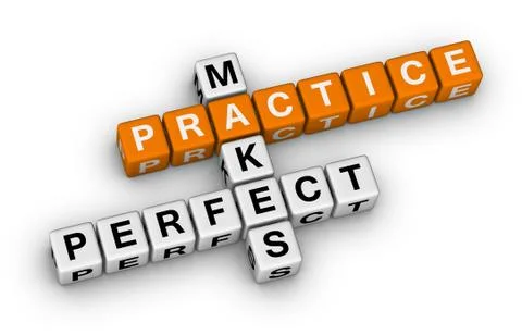 Practice makes perfect Stock Illustration