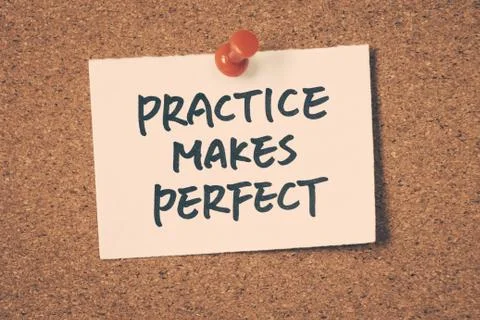 Practice makes perfect Stock Photos