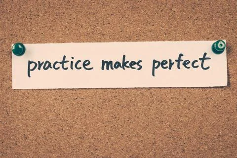 Practice makes perfect Stock Photos