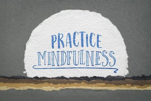 Practice mindfulness concept Stock Photos