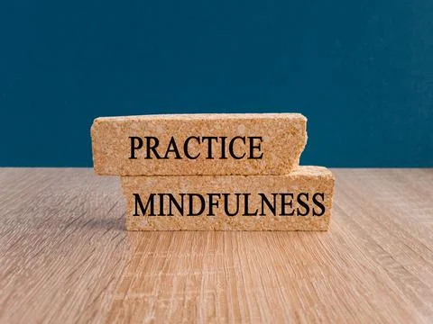 Practice Mindfulness symbol. Stock Photos