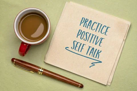 Practice positive self talk Foto stock