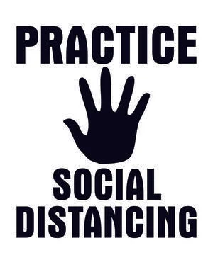 Practice Social Distancing Stock Illustration