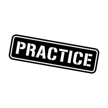 Practice Stamp, Practice Grunge Square Sign Stock Illustration