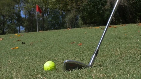 Practice Swings on a Golf Course Stock Footage 118028207