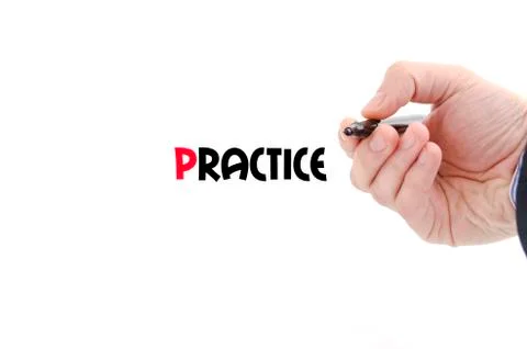 Practice text concept Stock Photos