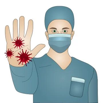 Practicing doctor. Vector illustration. Stock Illustration