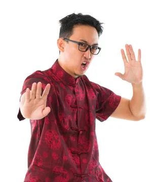 Practicing kungfu Stock Photos