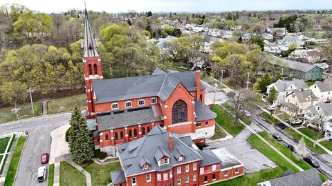 Practicing - St. Vincent De Paul Church - Syracuse, NY Stock-Fotos