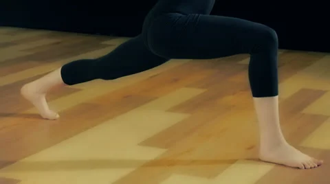 Practicing yoga in the air, close up Stock-Footage 38480210