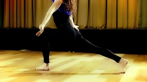 Practicing yoga in the air Stock Footage 38479239