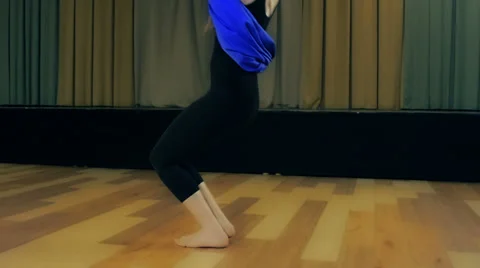 Practicing yoga in the air Stock-Footage 38493114