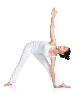 Practicing yoga Stock Photos