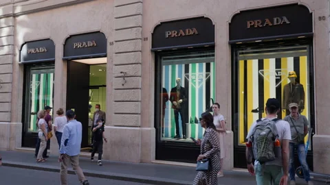 Prada shop wide shot Stock Footage 196822762