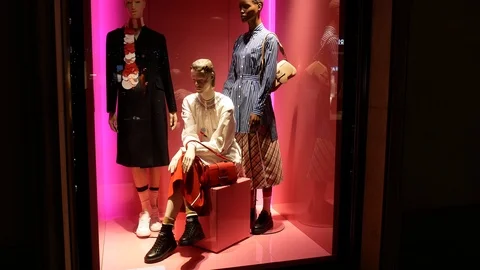 Prada shop window Stock Footage 122533544