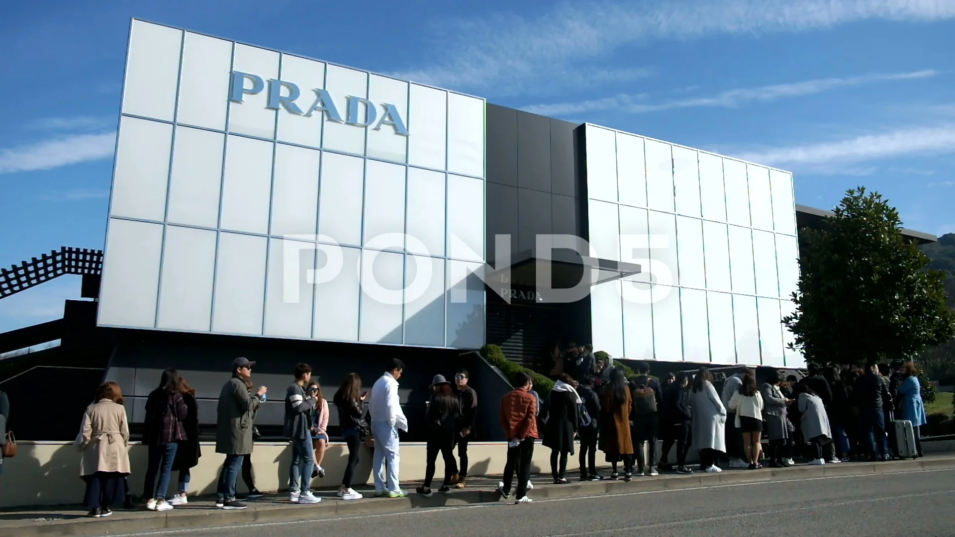 Prada store. The Mall fashion outlet, Le... | Stock Video | Pond5