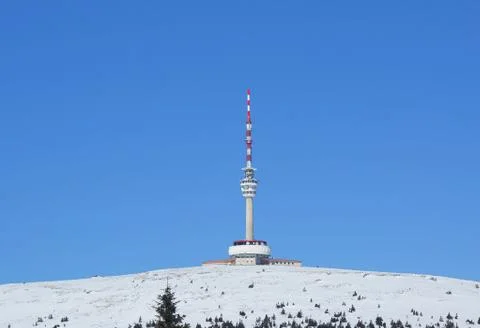 Praded outlook tower at winter Stock Photos