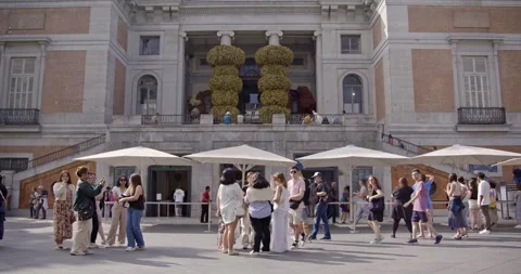Prado Museum: Tourist Queue Video stock 249992452