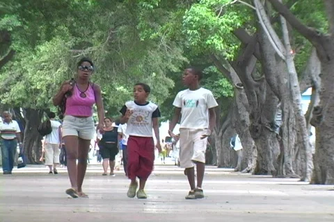Prado people walking 3 Stock Footage 397354