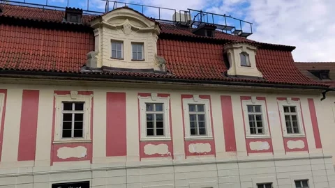 Praga - Edificio della funicolare di Petrin Stock Footage 346754684
