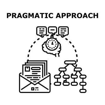 Pragmatic approach optimizing business strategy and problem solving Stock Illustration