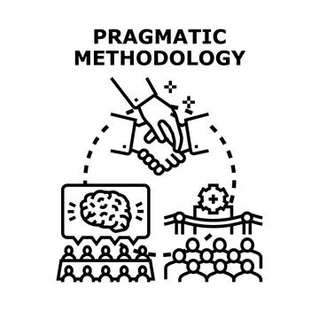Pragmatic methodology concept using solution and strategy Illustrazione stock