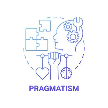 Pragmatism blue gradient concept icon イラスト素材