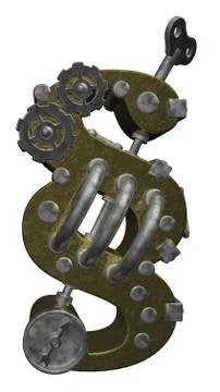 Pragraph machine on white background - 3d illustration Stock Illustration