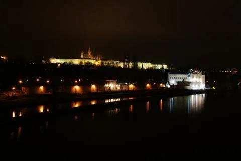 Prague after sunset Stock Photos