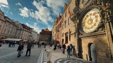 Prague astronomical clock 1 (Editorial) Stock Footage 319388786