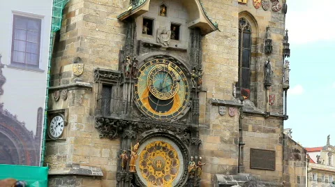 Prague Astronomical Clock 37 Stock Footage 773560