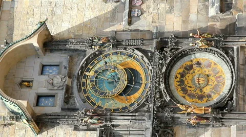 Prague Astronomical Clock 38 動画素材 773562