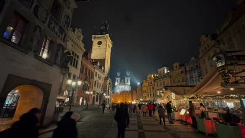 Prague astronomical clock 5 (Editorial) Video stock 319388809