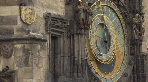 Prague Astronomical Clock 스톡 동영상 25315434