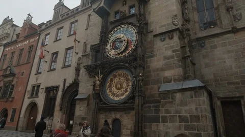 Prague Astronomical Clock Stock Footage 126260862