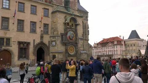 Prague Astronomical Clock Stock Footage 157028178