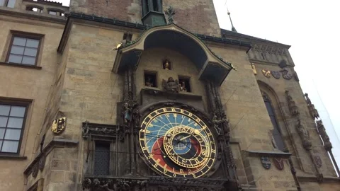 Prague Astronomical Clock Stock Footage 202601406