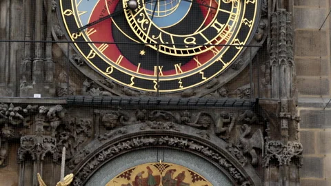 Prague Astronomical Clock Stock Footage 246531074