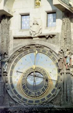 Prague astronomical clock Stock Photos