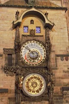 Prague astronomical clock Stock Photos
