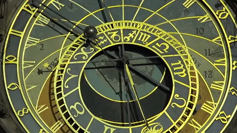Prague Astronomical Clock in Prague. Stock Footage 123620095