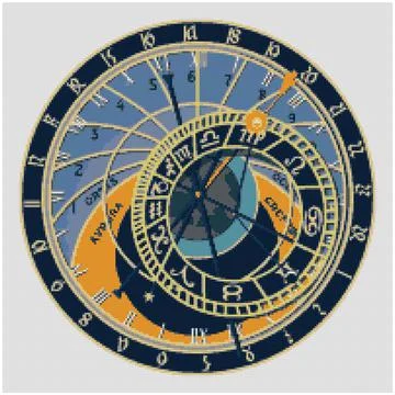 Prague Astronomical Clock in Prague, Old Town City Hall. Czech Republic Иллюстрация