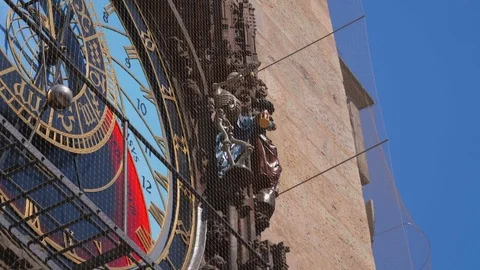 Prague Astronomical Clock, Prague Orloj Video stock 106928535