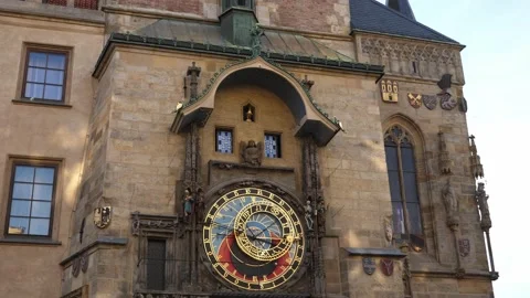 Prague Astronomical Clock of Prazsky Orloj Stock Footage 201729960