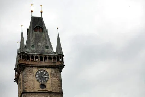 Prague astronomical clock tower Stock Photos
