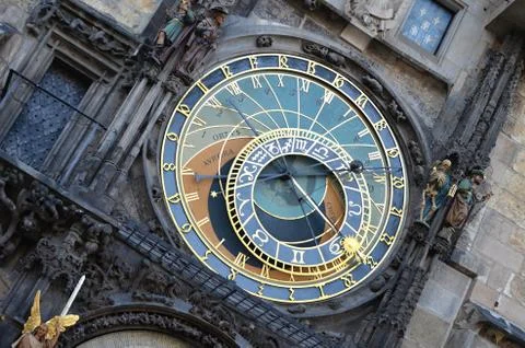 Prague astronomical clockbuilding Stock Photos