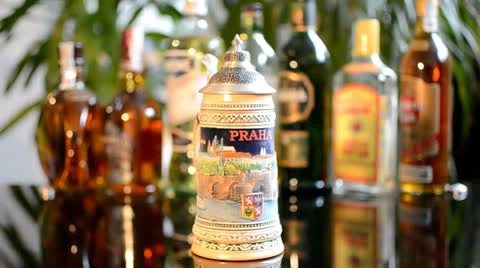 Prague beer stein Stock Footage 23695576